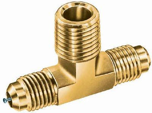 Valve, Schrader, 90 deg., 1/4" Flare 45 deg., 1/8"-27 MPT