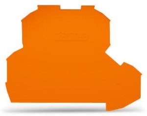 ELEC,END/INTERMEDIATE PLATE,FOR 2002 DBL DECK TERM BLK,ORANGE