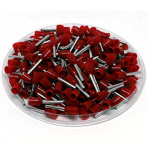 Ferrule, AWG18, Red, Short, 100pk