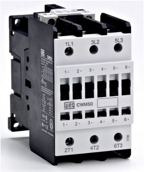 ELEC,CONTACTOR,50A,IEC,AC NON-REVERSING,120VAC,OPEN,3P