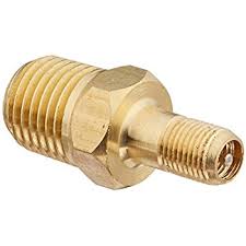 Valve, Schrader, Straight, 1/4"-18 MPT