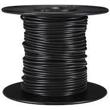 Wire, Black, 10AWG, MTW, Tinned