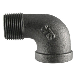 ELBOW,90DEG,1/2"NPT,CL3000,MALE X FEMALE,BLACK IRON