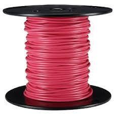 Wire, Red, 18AWG, MTW, Tinned