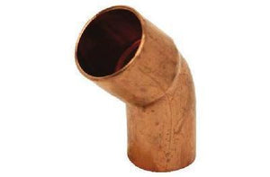 Fitting, Elbow, 45 Deg. Street, 2-1/8", Drawn Wrought, Copper