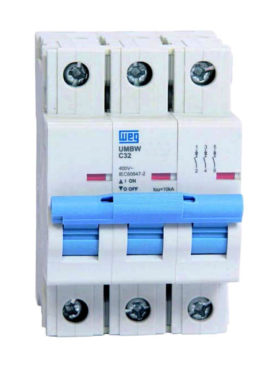 BREAKER, 3-POLE, 480VAC, 2A, B TRIP, UL1077
